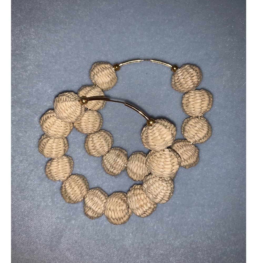 Beaded hoop earrings